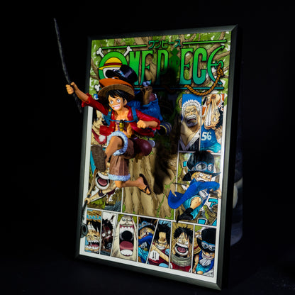 Luffy 3D Manga Art Decor