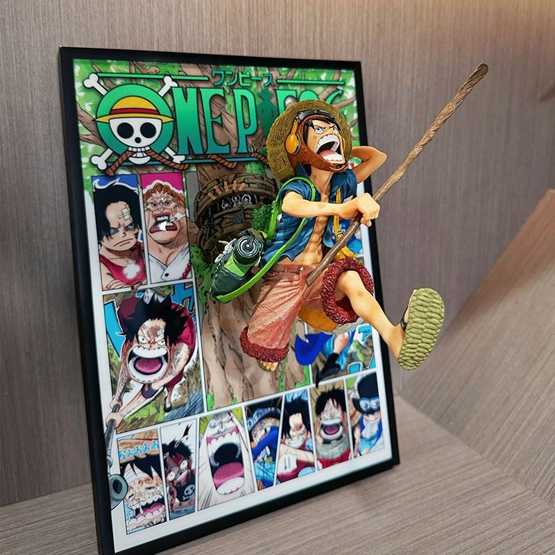 Luffy 3D Manga Art Decor