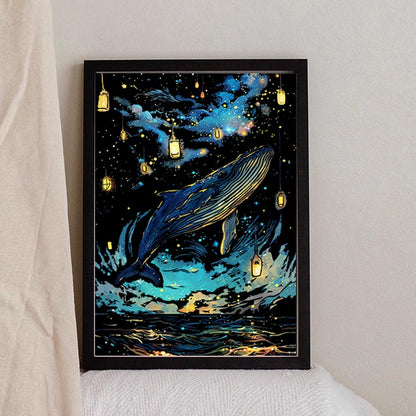 Whale Scratch Art  4PCS