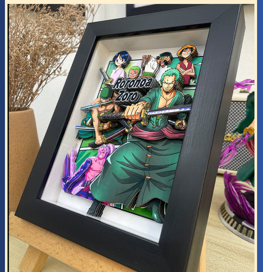 Luffy Gear 5 Nika et Zoro Art 3D